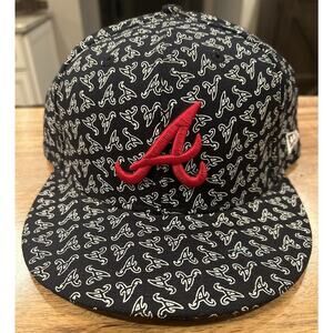 RARE Atlanta Braves New Era Fitted Hat - Size 7 3/4